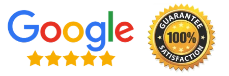 Google 5-star reviews and 100% satisfaction guarantee