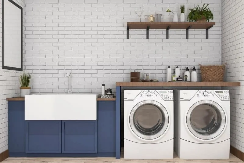 Laundry with twin front loaders